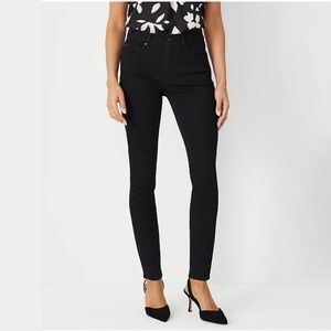 Ann Taylor Womens Black Denim Stretch The Skinny Jeans Sz 4P
